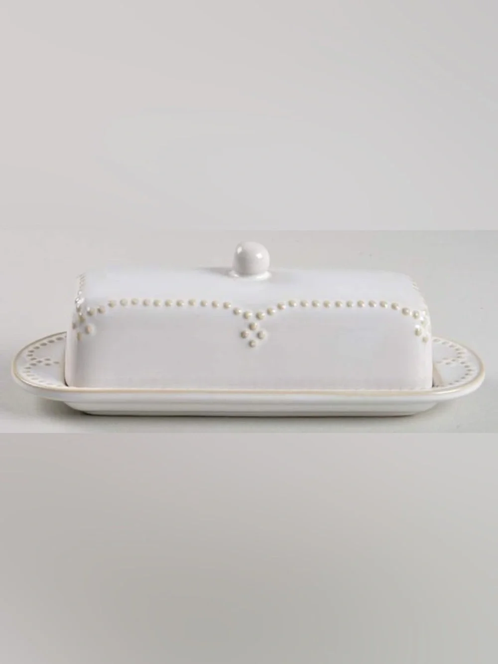 Food Network | Fontinella White | Discontinued Stoneware Butter Dish